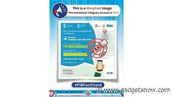 Image claiming Telegram can be used to book Covid-19 vaccine appointment is fake: PIB Fact Check