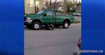 Video shows brazen catalytic converter theft in Calgary amid rise in daytime snatchings
