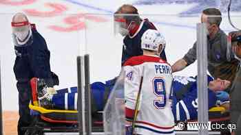 Maple Leafs captain Tavares exits game against Habs on stretcher after collision