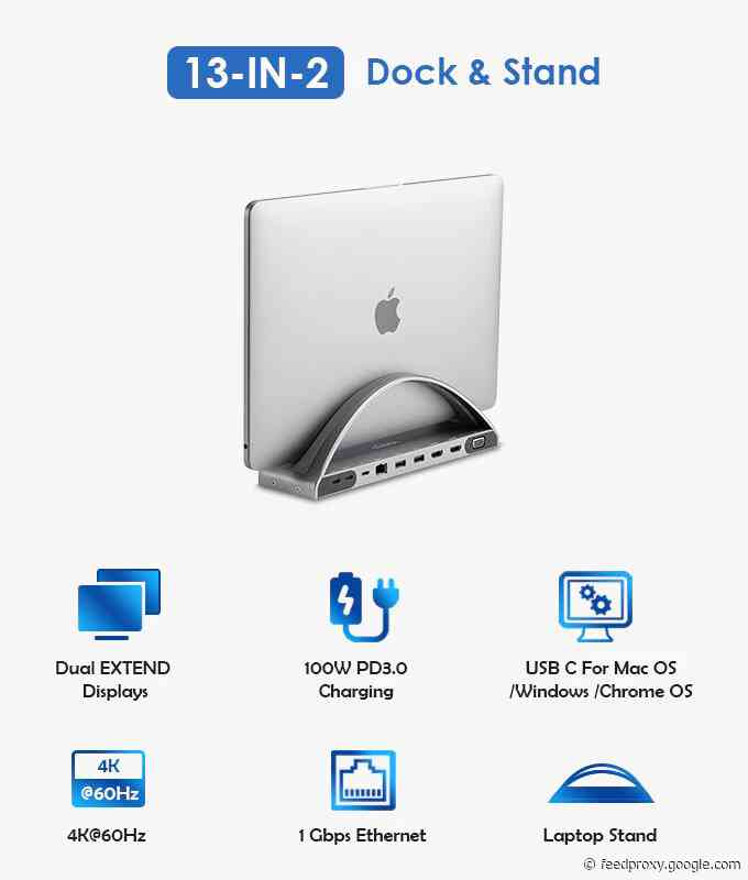 ZCO1 SB-C 13 -in-1 laptop docking station and laptop stand