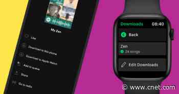 Spotify brings offline playback to Apple Watch     - CNET