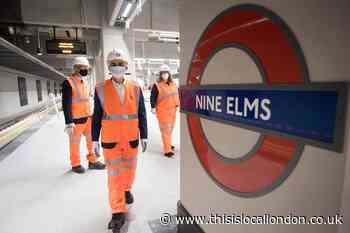 Mayor visits new Tube station as Northern Line extension nears end