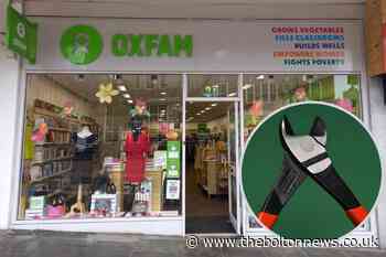Bolt cutter wielding thief steals charity shop donation box