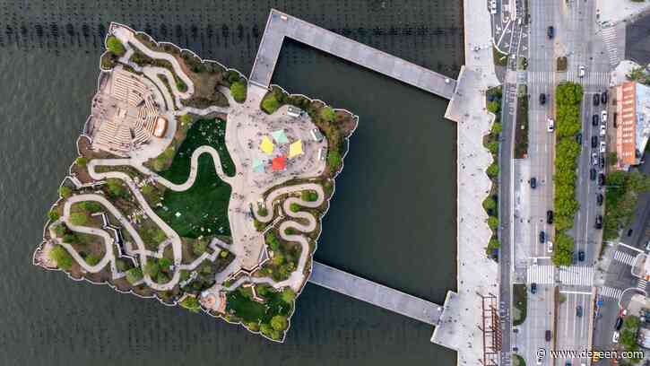 Thomas Heatherwick's Little Island park and outdoor theatre opens on the Hudson