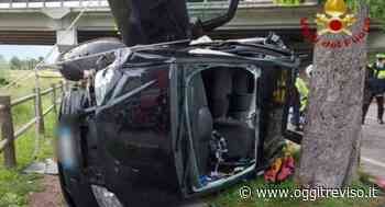 Auto finisce contro un albero: ferita una donna di Oderzo - Oggi Treviso