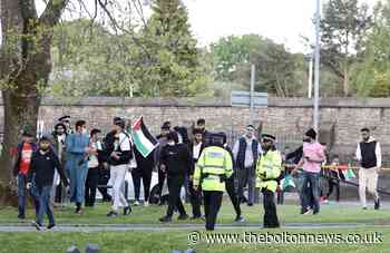 Police presence as Palestine protest enters Bolton park