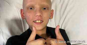 Brave boy, 8, gives thumbs up after chemo as toothache turned out to be cancer