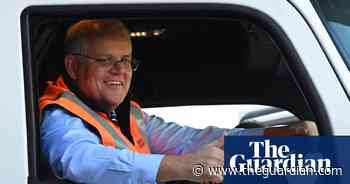 How good are photo ops? Scott Morrison holds a hammer and sits in big machines – in pictures - The Guardian