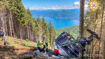 Italian cable car plunges to the ground, killing at least 14