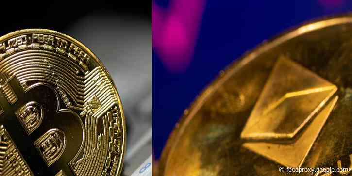 Bitcoin and ether stumble again following a wild week for global cryptocurrencies