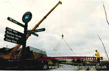 First steps in building bridge over canal at Eanam
