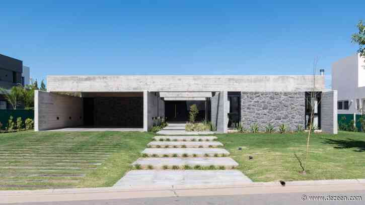 Overlapping stone and concrete layers form Casa SAB by PSV Arquitectura
