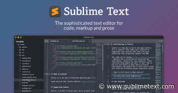 Sublime Text 4 - Text editing, done right