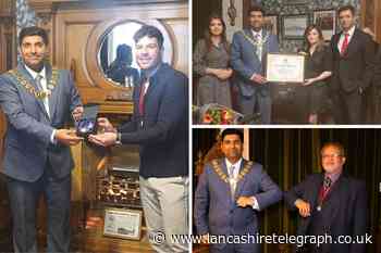 Jordan North and actress Armeena Rana Khan among those honoured by outgoing Burnley Mayor