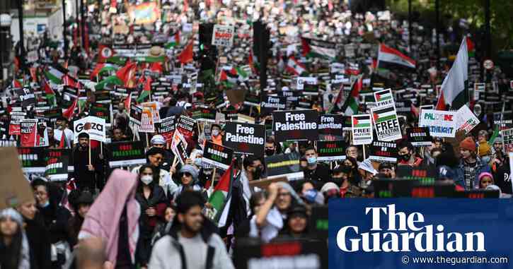 Thousands march in London pro-Palestine demonstration – video