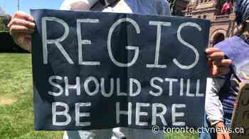 Protestors rally and march through downtown Toronto in memory of Regis Korchinski-Paquet