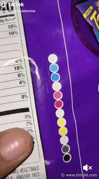 A TikToker Reveals What Those Mysterious Colored Circles on Food Packaging Are - Thrillist