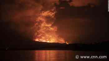 Lava from eruption stopped a few hundred meters from airport