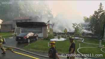 Fire levels Maple Grove home Monday morning