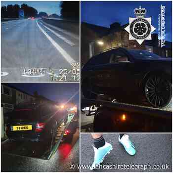 Mercedes driver was wearing football boots while travelling at 130mph