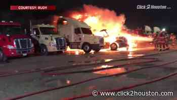 VIDEO: 5 18-wheelers damaged in northeast Houston fire - KPRC Click2Houston