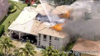 Crews Battle Massive Fire at Home in Miramar