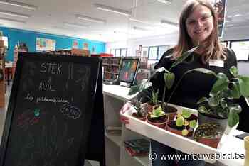Boeken krijgen gezelschap van planten in de bib