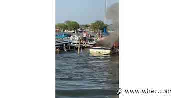 Off-duty firefighter uses jetski to put out boat fire in Irondequoit Bay