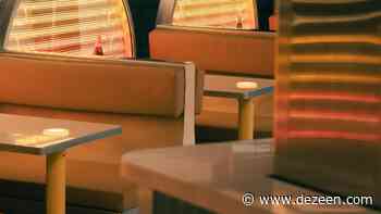 CUT Architecture designs sunset-hued interior for Parisian burger joint - Dezeen