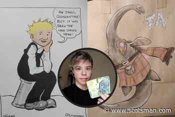 Illustrator in quarantine draws Scottish-themed pictures on food bags for hotel staff - The Scotsman