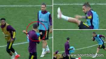 Bruno Fernandes Tells Fred And Alex Telles To Stop Messing Around In Training Ahead Of Europe League Final - SPORTbible