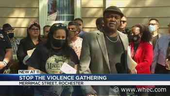 Stop the Violence gathers outside church where woman was shot