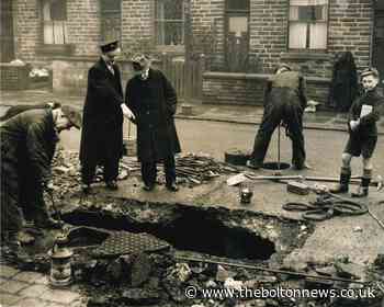 Man pointing at hole in the ground picture is nothing new