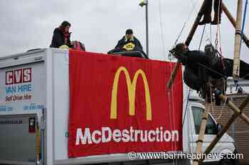 Eight people charged with aggravated trespass following McDonald's protest - Barrhead News