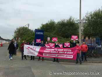 Workers stage protest outside Capita call centre for Tesco Mobile after relocation fears