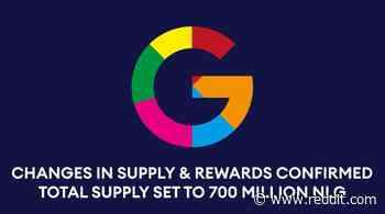 Rewards & Supply changes ready and committed. Total supply gets an additional cut to 700 million.