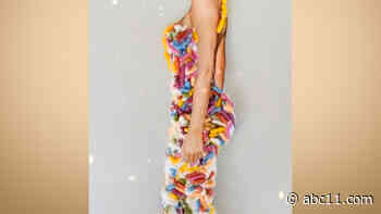 LA woman creates red carpet fashion out of food