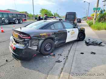 Attempted murder charge laid after OPP cruiser rammed in Toronto - Toronto Sun