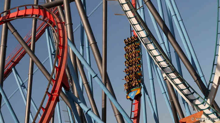 Riders get trapped on Texas roller coaster for hours after sudden stop at SHARP angle (VIDEO)