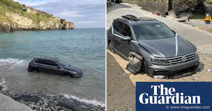 Cornwall officials urge tourists to ‘engage brains’ after car swept into sea