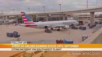 American Airlines extends suspension of alcohol services after Southwest incident
