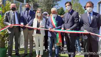 Monte Giberto: Acquaroli e la Vezzali inaugurano il campo polivalente - Vivere Fermo