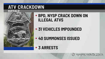 Buffalo and NYS Police crackdown on illegal ATVs, 31 vehicles impounded and three arrests made