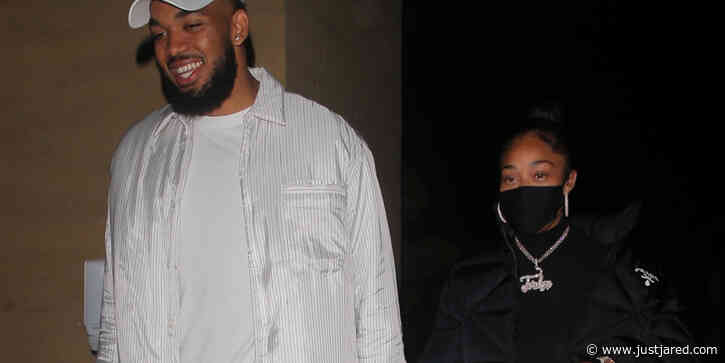Jordyn Woods & Boyfriend Karl-Anthony Towns Grab a Late Night Dinner in Malibu