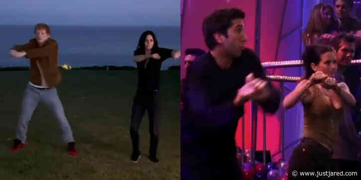 Ed Sheeran Does the Ross & Monica Dance 'Routine' With Courteney Cox!