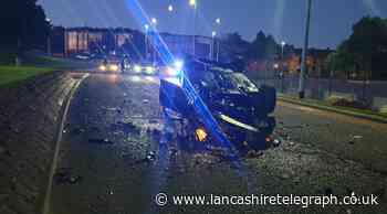 Drink driver's crash closes Barbara Castle Way, Blackburn