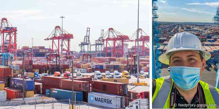 I went inside the East Coast's largest port and saw how a backlog of goods are moved amid the never-ending chaos of ships, trucks, and trains