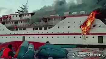 Indonesia ferry fire: More than 270 people rescued from blaze near remote islands