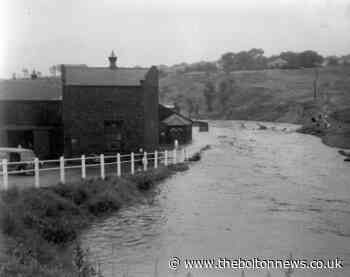 Crowds gathered as Bradshaw Brook became a torrent