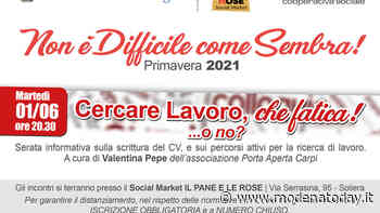 Soliera, il tema della ricerca del lavoro al centro del secondo incontro di "Non è difficile come sembra" - ModenaToday